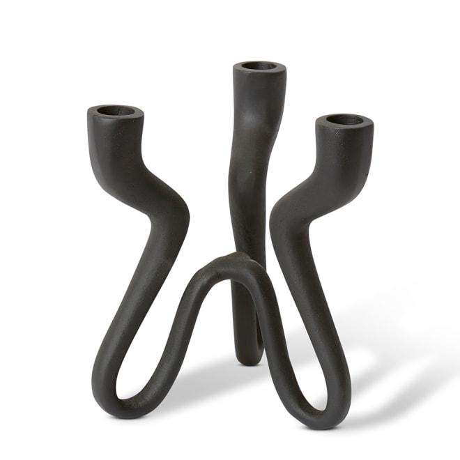 Laquan Candle Holder Black - 18 x 16 x 21cm color Black