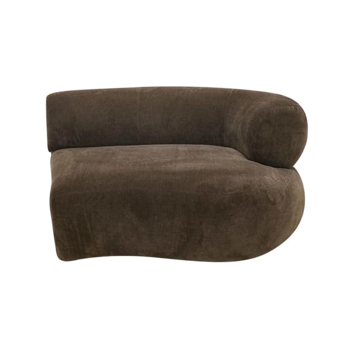 Colette Muse Chocolate 1.5 Seater Right Arm Facing Chair Module color Muse Chocolate