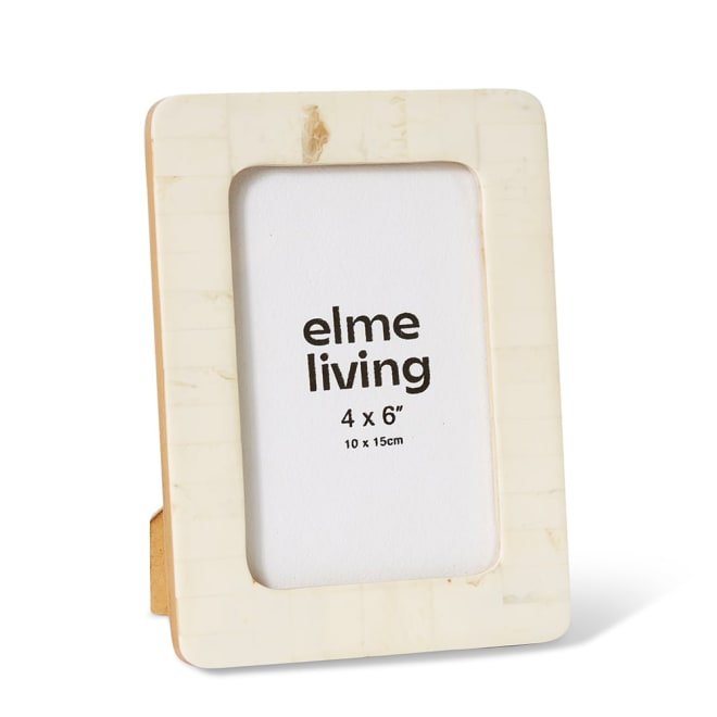 Demani 4x6" Photo Frame Cream - 14 x 1 x 19cm color Cream