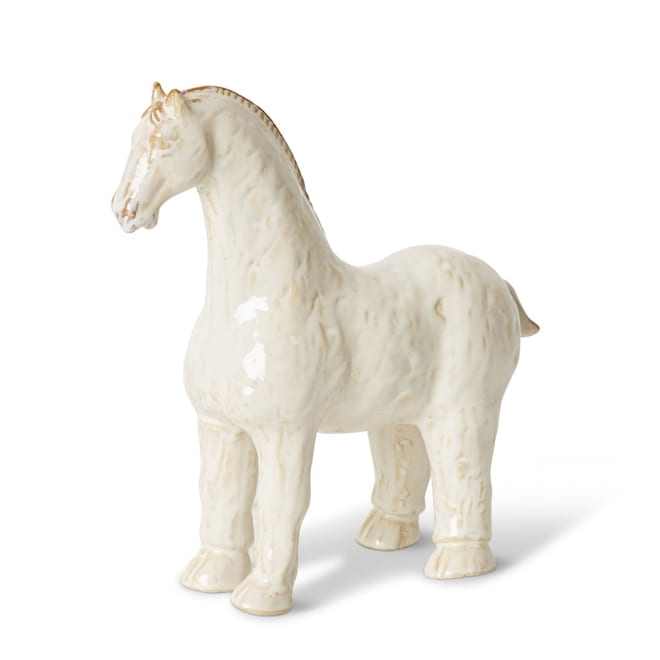 Horse Kamau Sculpture White - 27 x 12 x 28cm color White