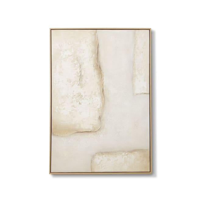 Kohana Hand Painted Wall Art - 70 x 5 x 100cm color White
