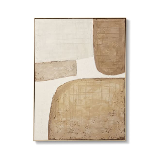 Taiyo I Hand Painted Wall Art - 90 x 5 x 120cm color Brown