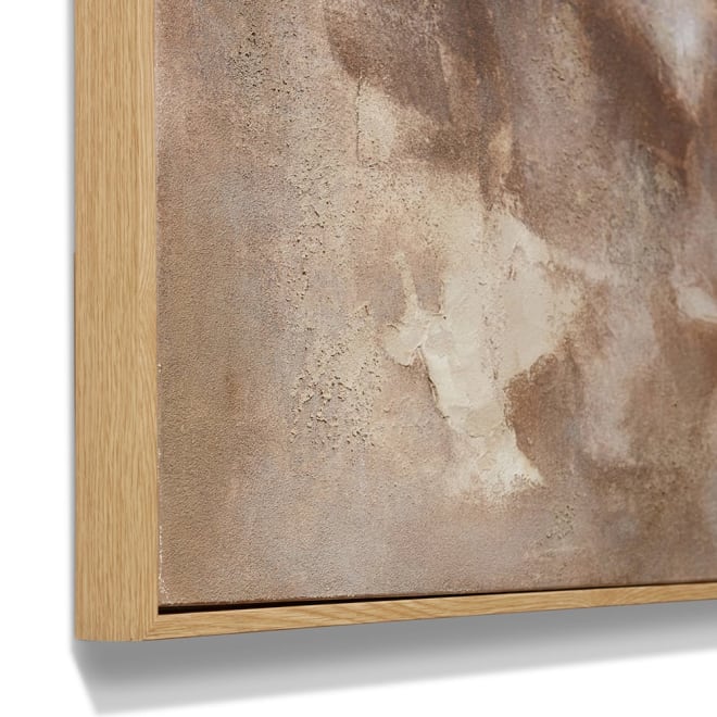 Kana Hand Painted Wall Art - 120 x 5 x 150cm color Brown