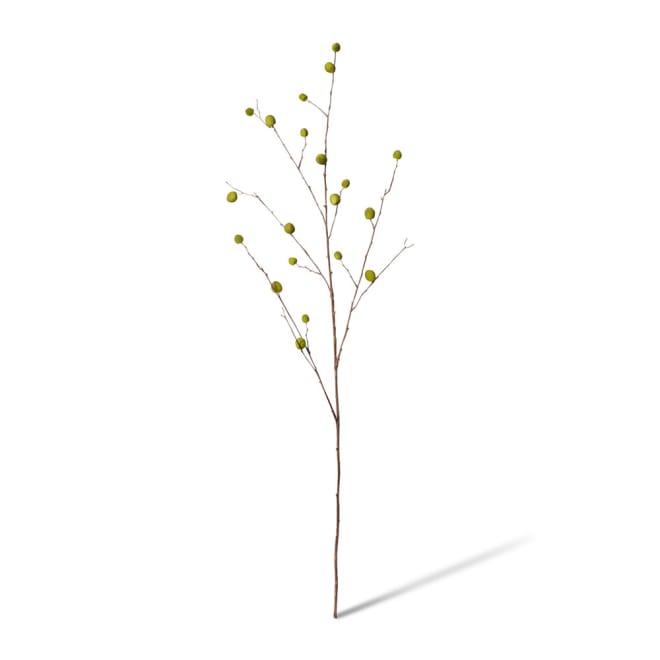 Berry Pod Dried Look Branch Green - 20 x 8 x 108cm color Green