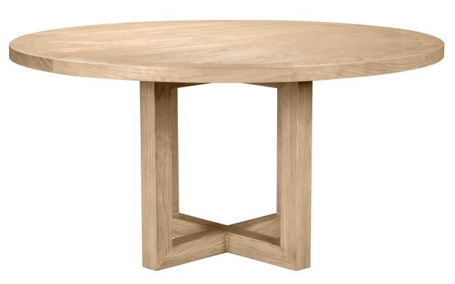 Coast Dining Table Reclaimed Elm Round color Natural