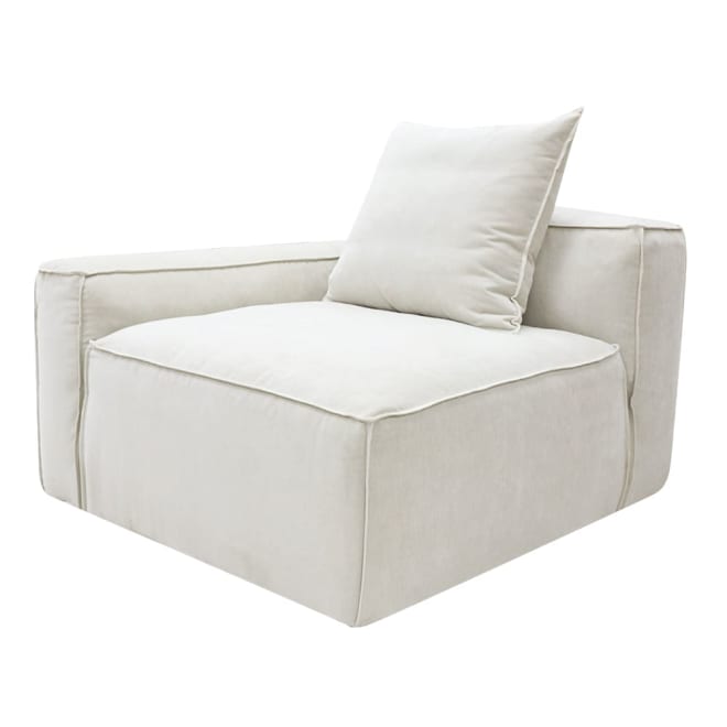 Riley Apt Muse Flax Left Arm Facing Chair Module color Muse Flax