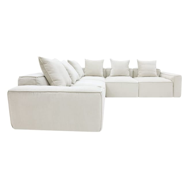 Riley Apt Muse Flax Corner Sofa - 5 Seater color Muse Flax