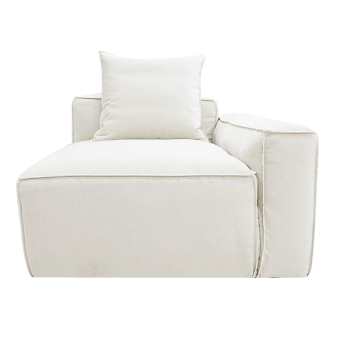 Riley Apt Muse Flax Right Arm Facing Chair Module color Muse Flax