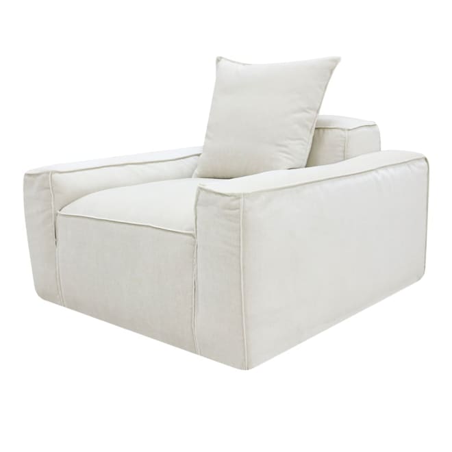 Riley Apt Muse Flax Armchair color Muse Flax