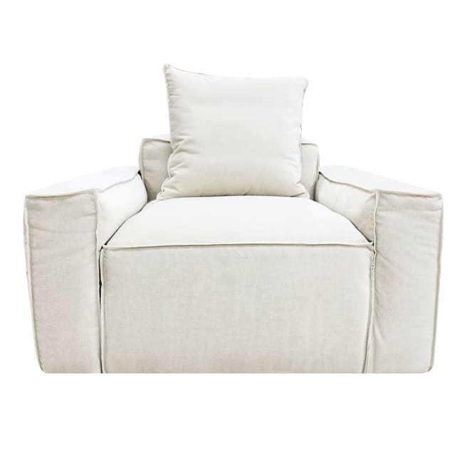 Riley Apt Muse Flax Armchair color Muse Flax