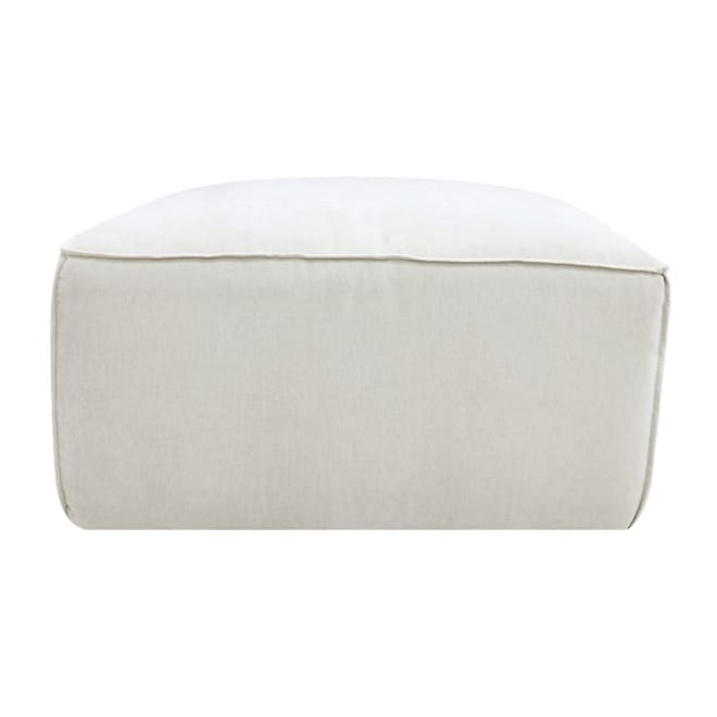 Riley Apt Muse Flax Ottoman color Muse Flax