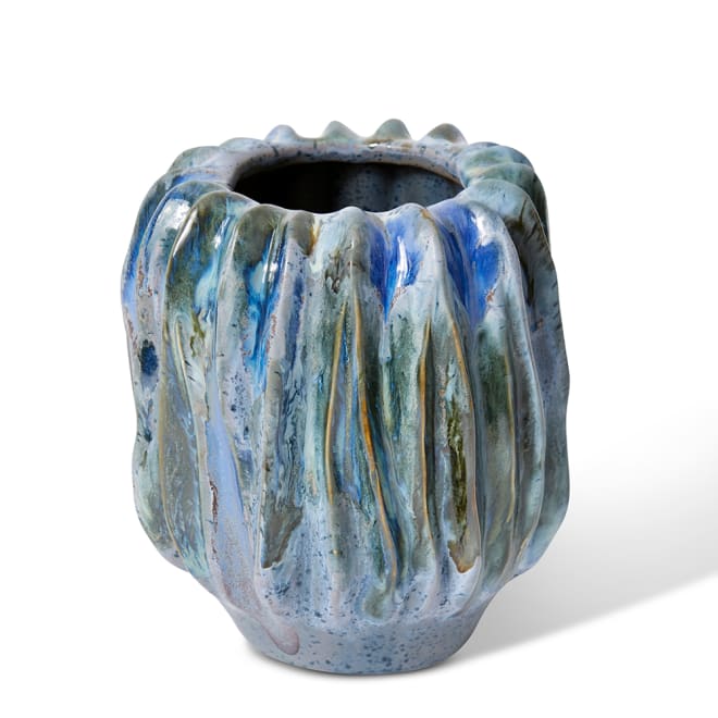 Alberto Vase - 16 x 15 x 17cm color Blue