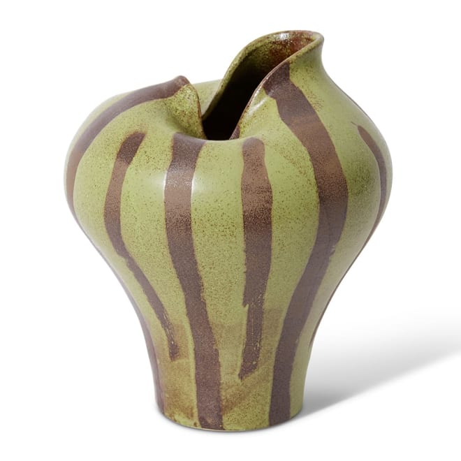 Cayman Vase Green/Brown - 30 x 30 x 36cm color Green/Brown