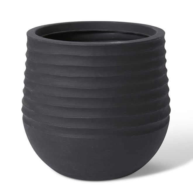 Knox Stonelite Planter Black - 40 x 40 x 37cm color Black