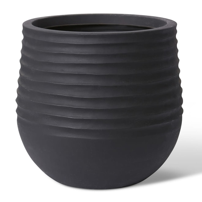 Knox Stonelite Planter Black - 53 x 53 x 49cm color Black