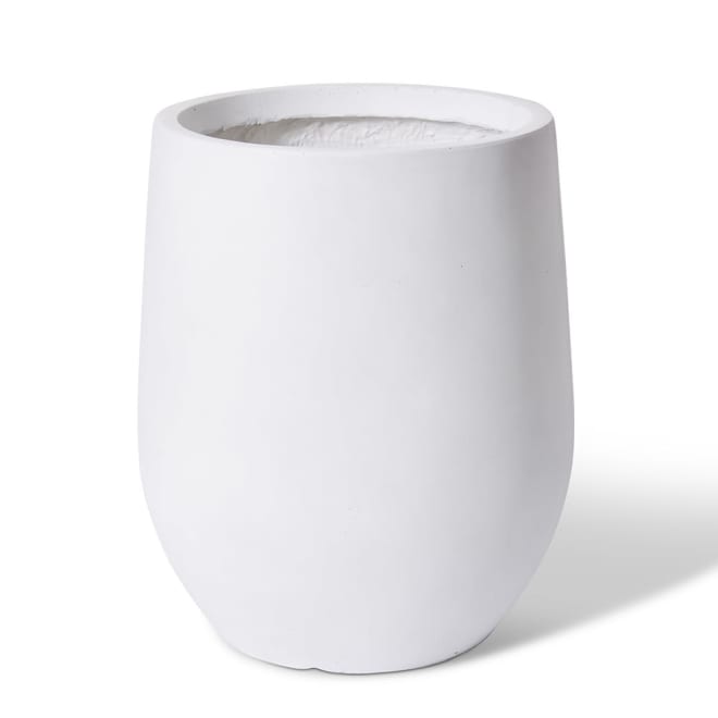 Aiden Fibrestone Planter White - 37 x 37 x 44cm 