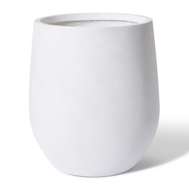 Aiden Fibrestone Planter White - 51 x 51 x 56cm