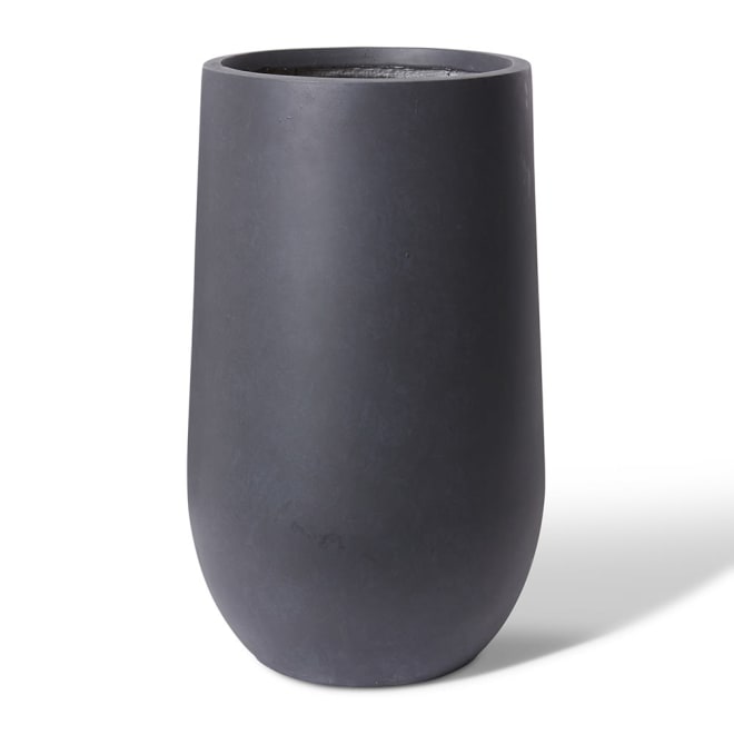 Aiden Tall Fibrestone Planter Black - 46 x 46 x 75cm 
