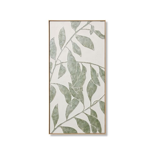 Phila I Hand Painted Wall Art - 60 x 5 x 120cm color Green