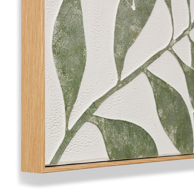 Phila I Hand Painted Wall Art - 60 x 5 x 120cm color Green