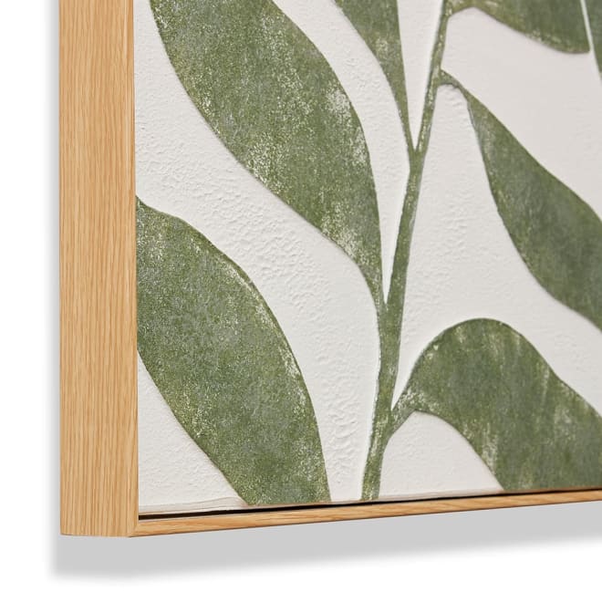 Phila II Hand Painted Wall Art - 60 x 5 x 120cm color Green