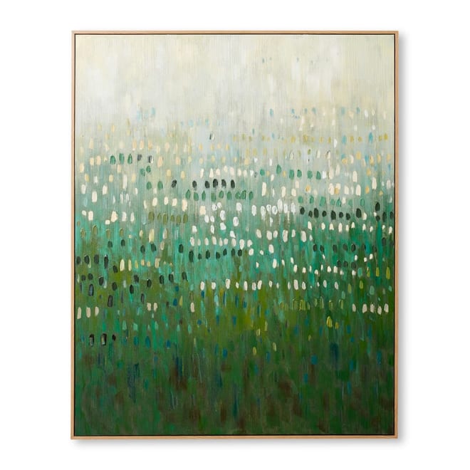 Bontle Hand Painted Wall Art Green - 120 x 5 x 150cm color Green