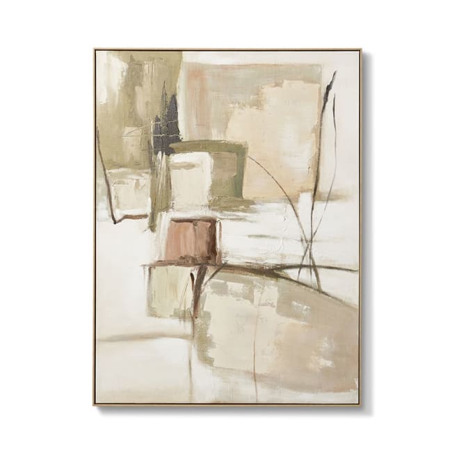 Hiro Hand Painted Wall Art - 90 x 5 x 120cm color Green