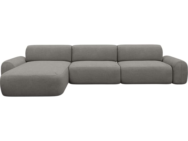 Beckett Isla Soft Grey Chaise Sofa - 3 Seater color Isla Soft Grey