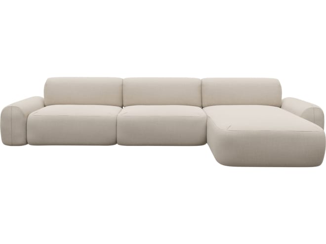 Beckett Santa Fe Sand Chaise Sofa - 3 Seater color Santa Fe Sand