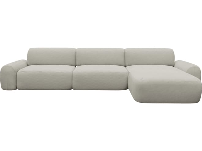 Beckett California Ivory Chaise Sofa - 3 Seater color California Ivory