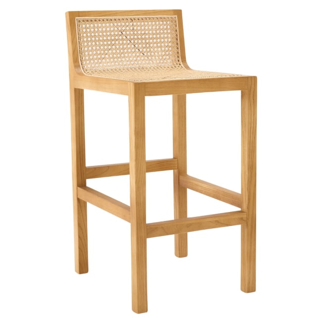 Zeta Natural & Rattan Counter Stool color Natural