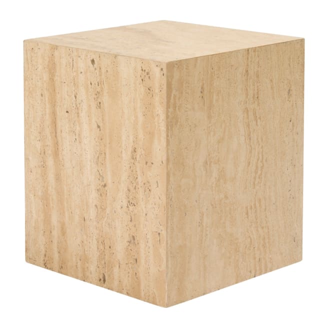 Mars Travertine Side Table color Travertine