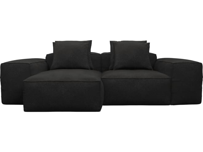 Riley California Charcoal Modular Sofa - 2 Seater Chaise color California Charcoal