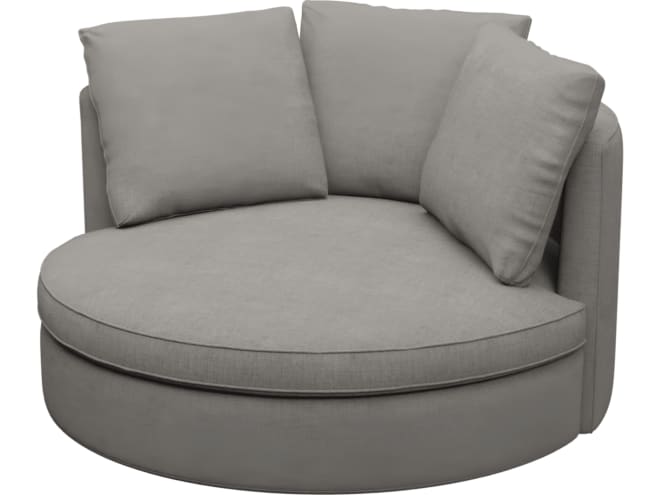 Adore Isla Soft Grey Swivel Chair color Isla Soft Grey