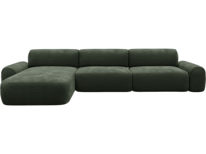 Beckett Muse Forest Chaise Sofa - 3 Seater color Muse Forest