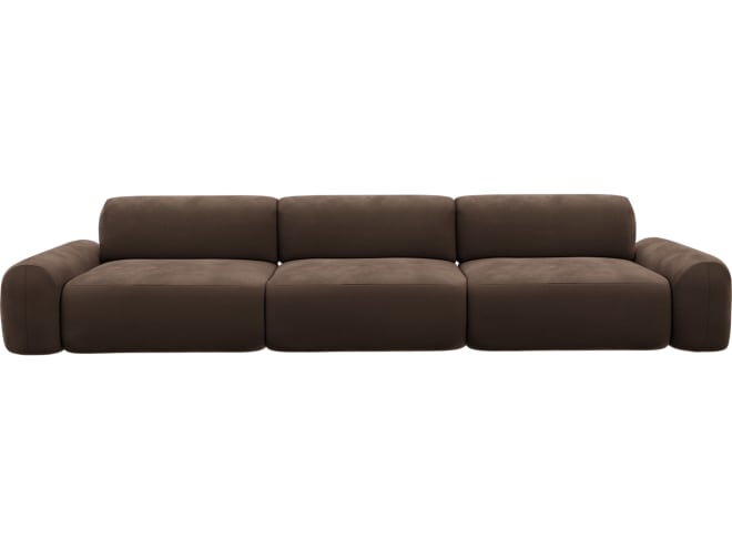 Beckett Muse Chocolate Modular Sofa - 3 Seater color Muse Chocolate