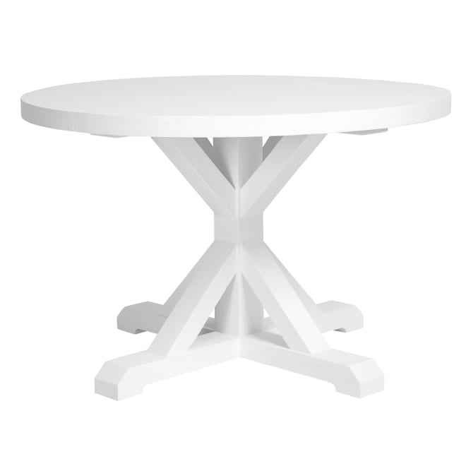 Deckler Round Dining Table White - 120/150 x 120/150 x 77cm color White