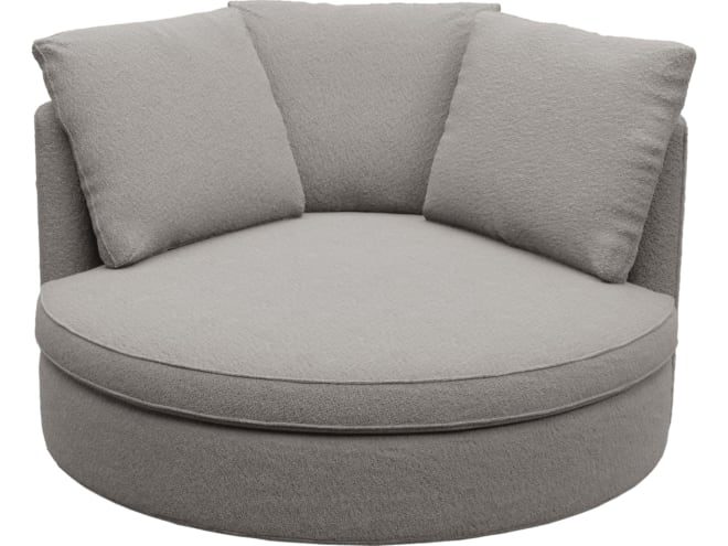 Adore Boucle Pumice Swivel Chair color Boucle Pumice