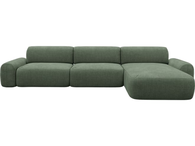 Beckett Tribute Dark Jade Chaise Sofa - 3 Seater color Tribute Dark Jade