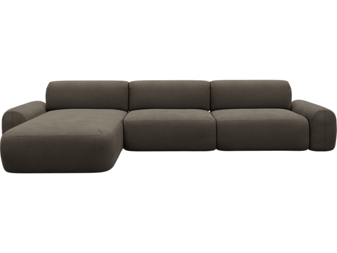 Beckett Muse Mink Chaise Sofa - 3 Seater color Muse Mink