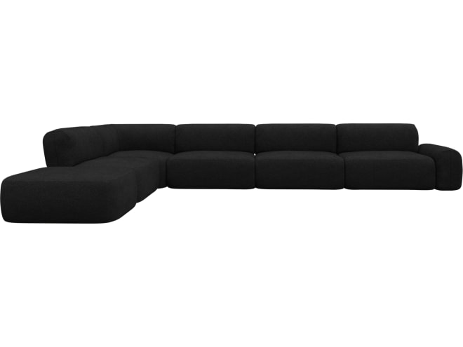 Beckett California Charcoal Modular Sofa - 7 Piece color California Charcoal