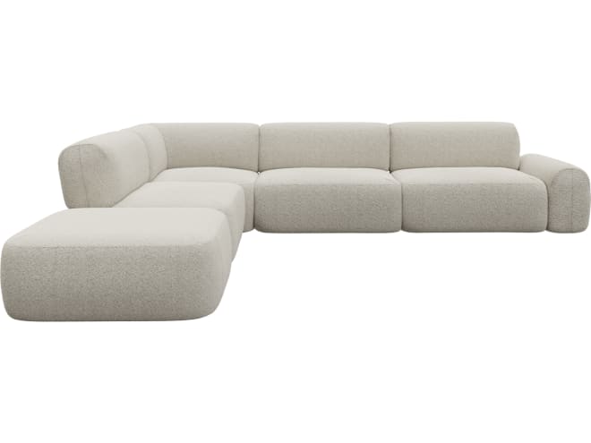 Beckett Boucle Ivory Modular Sofa - 6 Piece color Boucle Ivory
