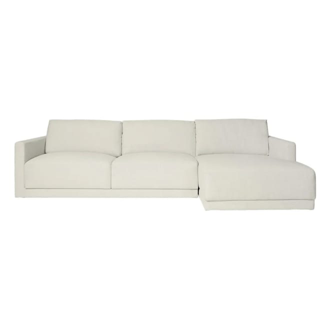 Haven California Ivory 3 Seater Chaise Sofa color California Ivory
