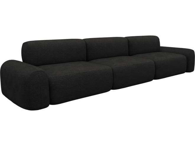 Beckett California Charcoal Modular Sofa - 3 Seater color California Charcoal
