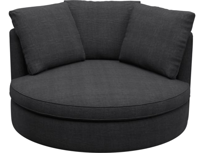 Adore Plaza Flint Grey Swivel Chair color Plaza Flint Grey