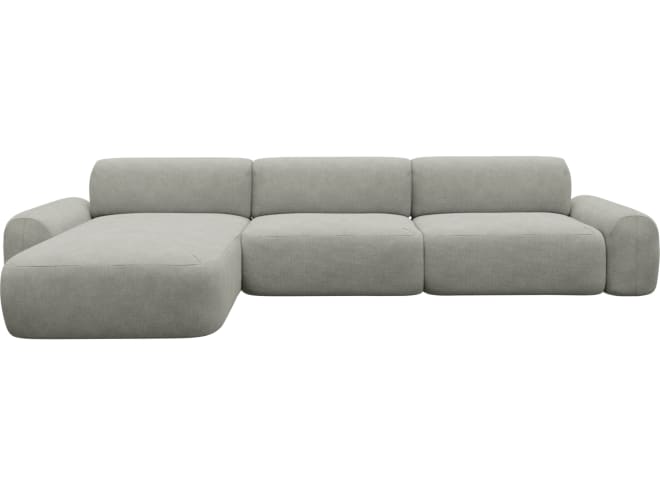 Beckett Toorak Pebble Chaise Sofa - 3 Seater color Toorak Pebble