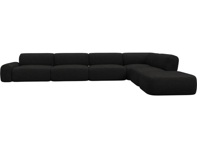 Beckett California Charcoal Modular Sofa - 7 Piece color California Charcoal