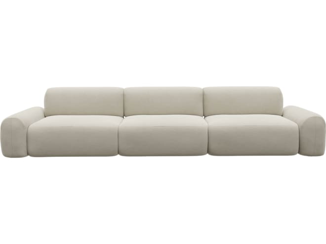 Beckett Muse Flax Modular Sofa - 3 Seater color Muse Flax