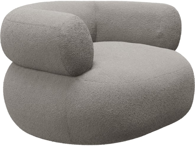 Colette Boucle Pumice Swivel Armchair color Boucle Pumice