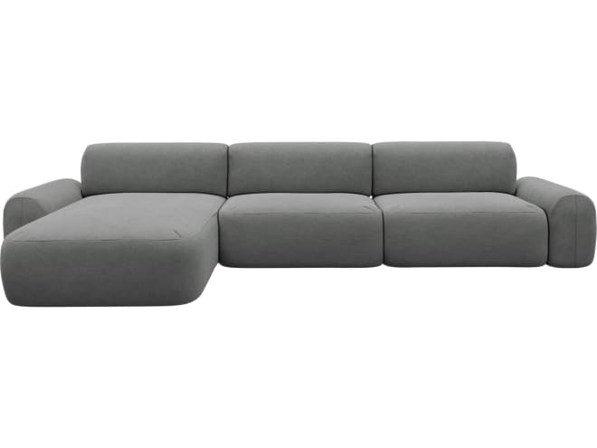 Beckett Maya Flint Chaise Sofa - 3 Seater color Maya Flint